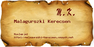 Malagurszki Kerecsen névjegykártya
